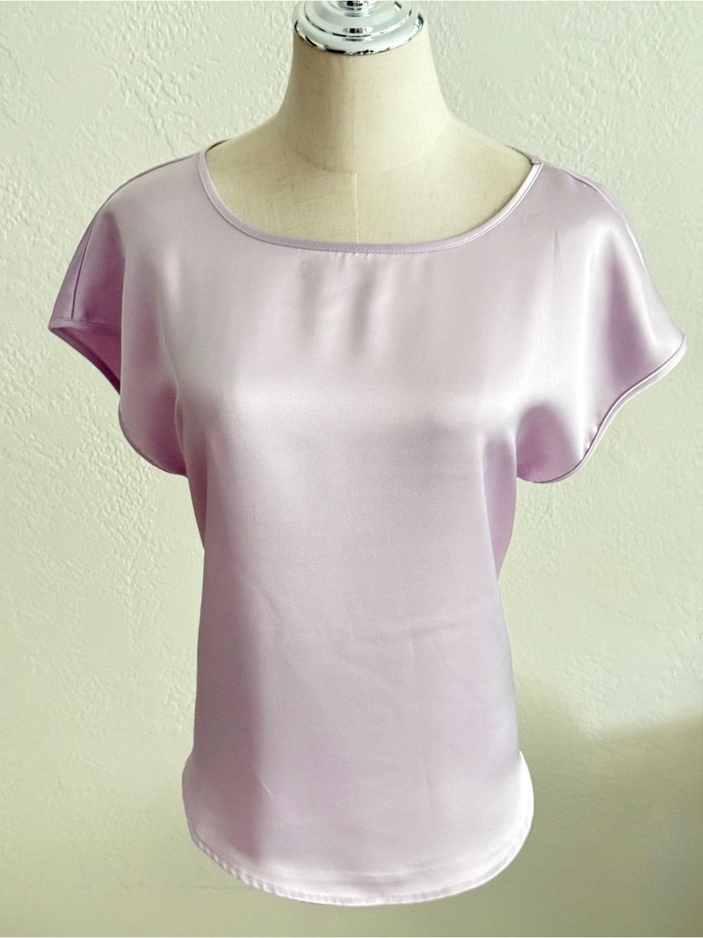 Rachel Zoe Lavender Set Satin Blouse sen Flowy Draped Cardigan Sz 1 Minimalist
